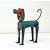 Pies stojący figurka ozdoba metalowa z recyclingu